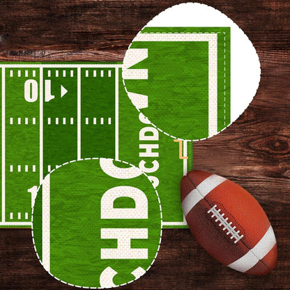 American Football Court Table Runner Touch down Football Birthday Party Decoration Boy Sport Farmhouse Home Dining Room Kitchen Table Decor (13" X 72")3