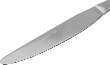 Stainless Steel Dinner Knives with round Edge, Silverware, Table Knives, Restaurant Quality, Pack of 12, Silver2