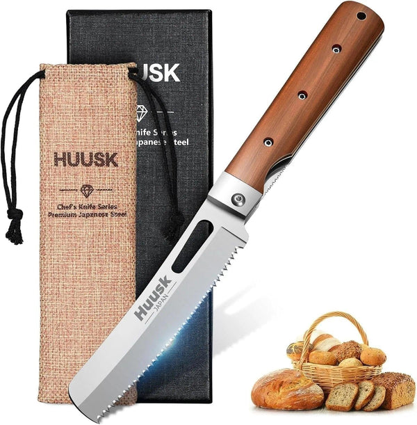 Folding Bread Knife for Homemade Bread - Portable Bread Knives1