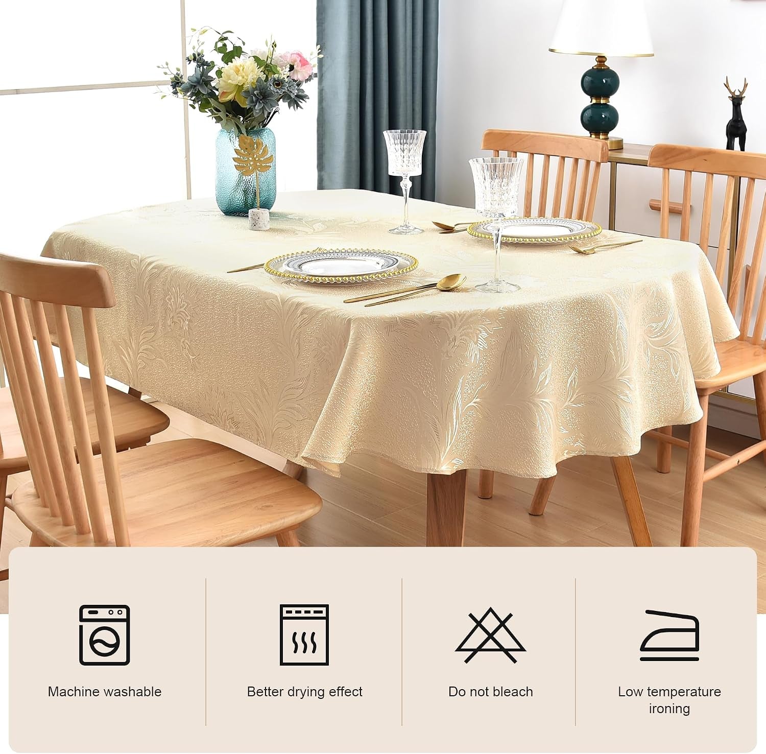 shiny-small-oval-jacquard-tablecloth-52-x-70-inch-beige