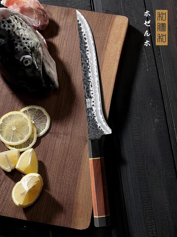 7 Inch Fillet Knife, Razor Sharp Hand Forged Boning Knife6