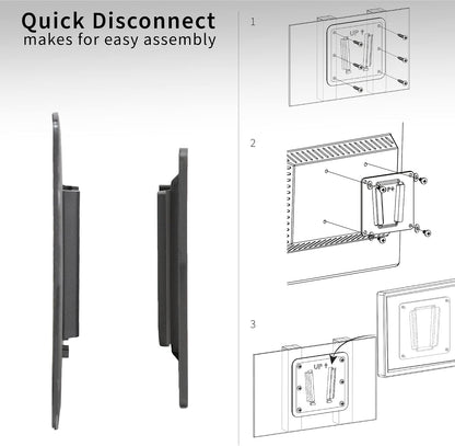 VIVO Black RV TV Mount for Screens up to 43 Inches, Mount-Vwrv1 | Anti-Rust Quick Release Plastic Polymer Mount, Low Profile Wall Bracket for Camping, VESA 100X100Mm, Holds 30 Lbs5