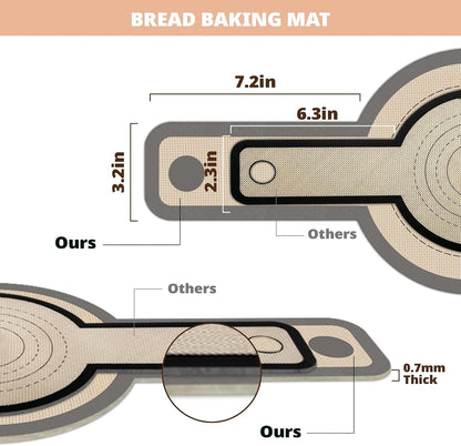 Sourdough Silicone Bread Sling for Dutch Oven, 2 Pack | Long Handles for Dough Transfer, Nonstick Bread Release, Dishwasher Cleanup, Flexible Reusable Design, Round, Gray4