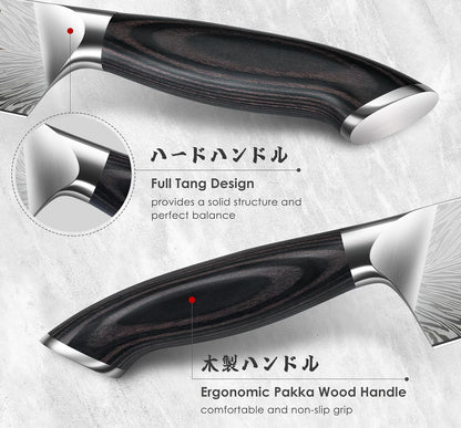 16 Pieces Knife Set, Knife Block Set in Powder Steel5