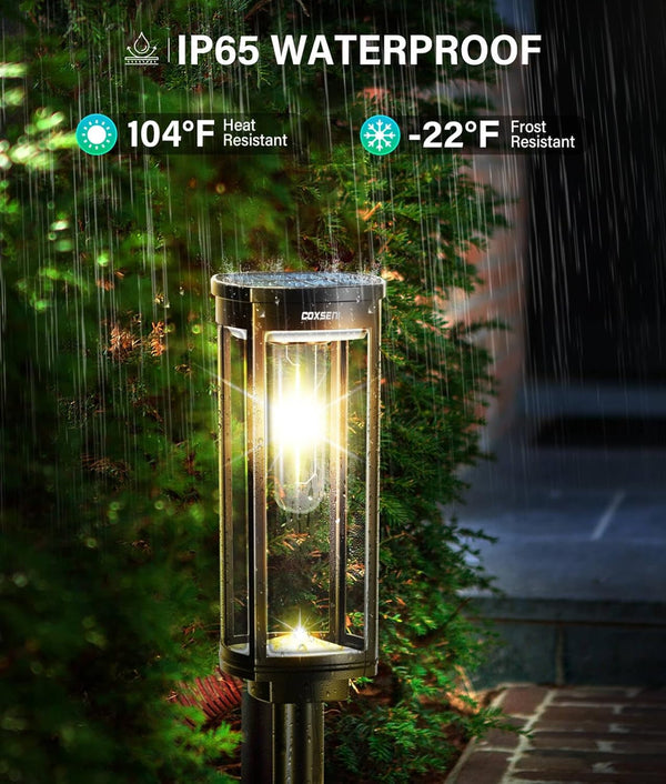 Solar Pathway Lights Outdoor Waterproof Warm White, 8 Pack5