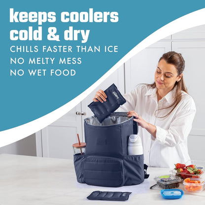 Cool Coolers by  XL Soft Ice Packs for Coolers & Lunch Bags, 2Pk | Long-Lasting, Large Reusable Freezer Packs, Bpa-Free, Flexible Lunch Box Ice Packs for Work, School, Breastmilk, & Beach4