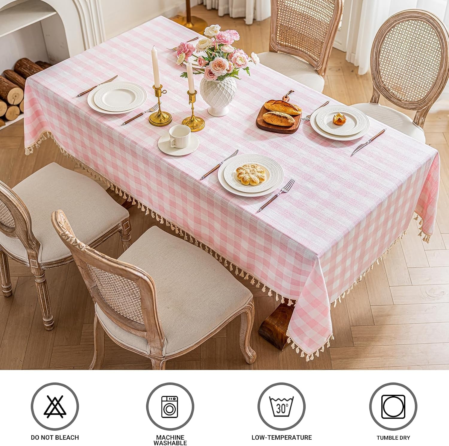 checkered-tablecloth-rectangle-cotton-linen-gingham-table-cloth-with-tassel-washable-wrinkle-free-heavy-duty-buffalo-plaid-table-cover-for-dining-party-picnic-pink-55-x-55-square