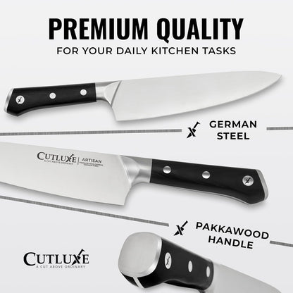 15-Piece Knife Set, Kitchen Knives with Walnut Wood Block4