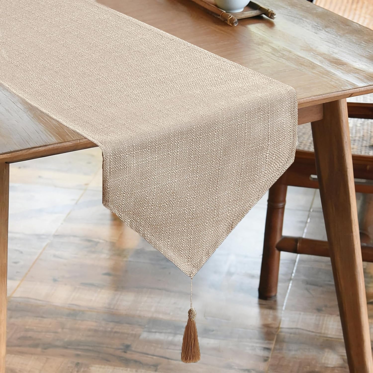 table-runner-waterproof-washable-beige-14x71-inch
