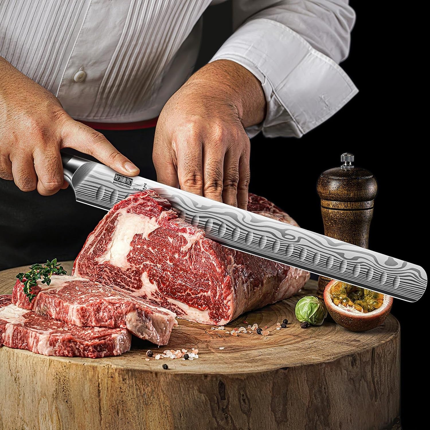 12-inch-slicing-kinfe-razor-sharp-brisket-knife-pakkawood-handle