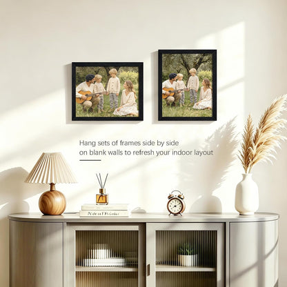 8X10 Picture Frame Set of 5, Black Frames 8X10 for Tabletop Display6