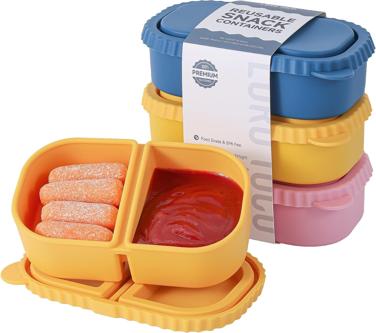 3-pack-silicone-reusable-snack-containers-with-lids-8-oz-double-compartment-snackle-box-for-kids-adults-bpa-free-leakproof-small-for-dressing-snacks-school-office-picnic
