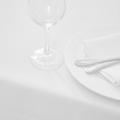 round Table Cloth Linen Farmhouse Tablecloth Waterproof Anti-Shrink Soft and Wrinkle Resistant Decorative Fabric Table Cover for Kitchen (White, 60" round (2-4 Seats))2