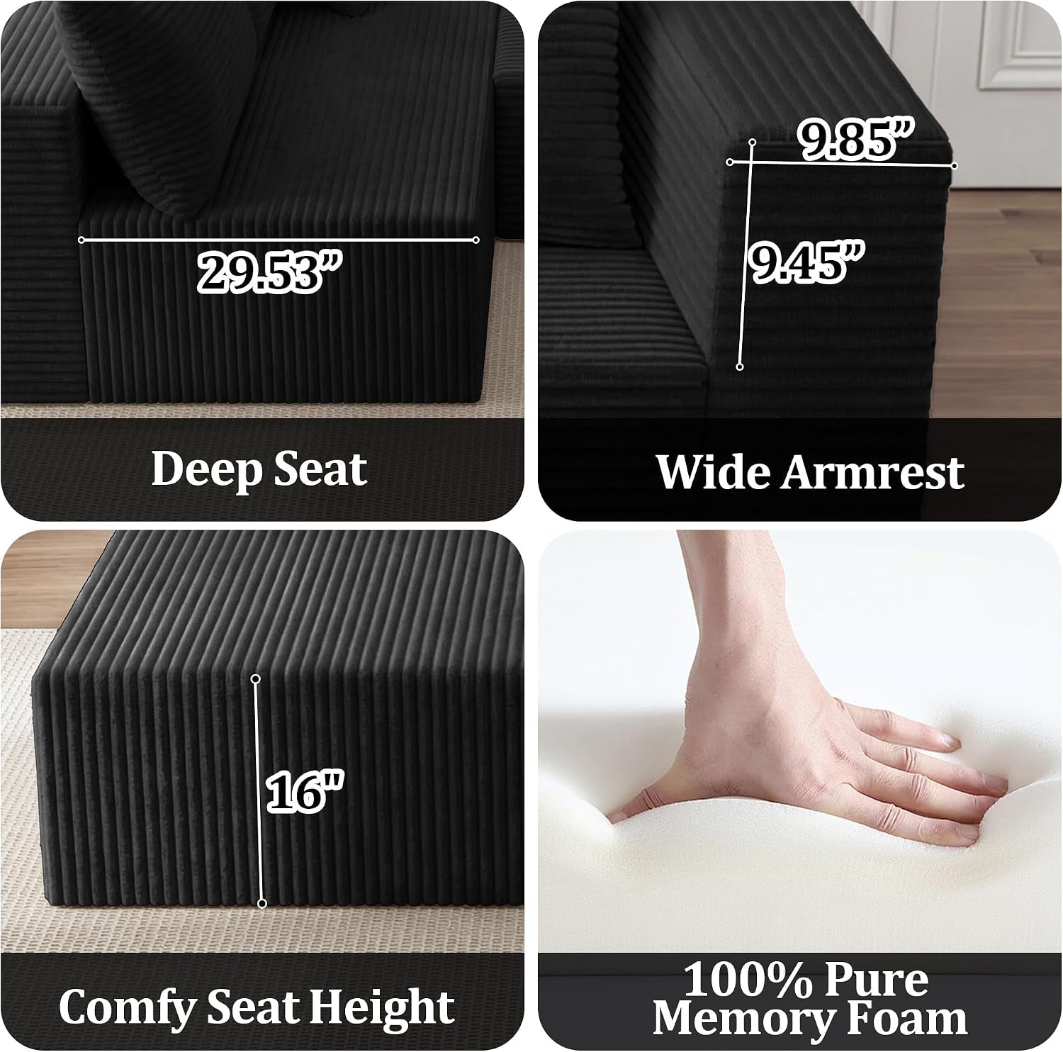 92-5-boneless-modular-sectional-sofa-l-shaped-cloud-couch-deep-seat-with-chaise-corduroy-small-modern-couches-furniture-set-for-living-room-apartment-blackright-facing-chaise