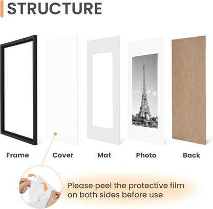 8X10 Picture Frames, Gallery Wall Frames Set of 5, Black3