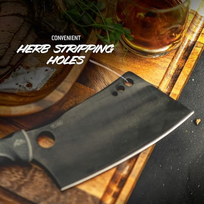 ergomax-7-piece-set-with-cleaver-professional-game-processing-knife-kit-caping-boning-knives-skinning-knife-butcher-cleaver-elite-big-game-elk-deer-hunting-gear