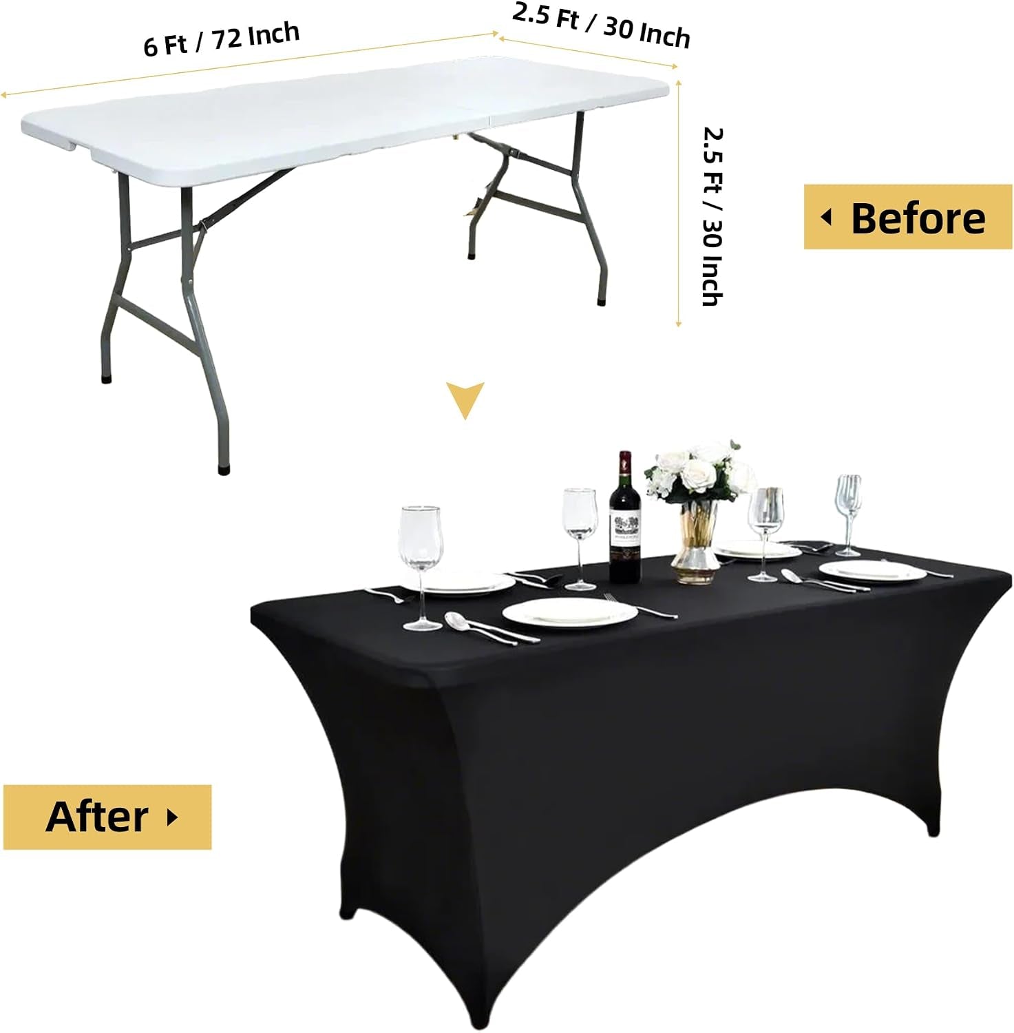 2-pack-6ft-black-spandex-table-covers-for-rectangle-standard-folding-tables-wrinkle-resistant-stretch-tablecloths-ultimate-fitted-table-protector-for-parties-trade-shows-banquet