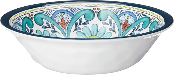 Talavera Melamine 12-Piece Dinnerware Set – Multicolored Plates and Bowls for 4, Spanish Tile-Inspired, Durable, Lightweight, Shatterproof, Dishwasher Safe, Indoor Outdoor Tableware5