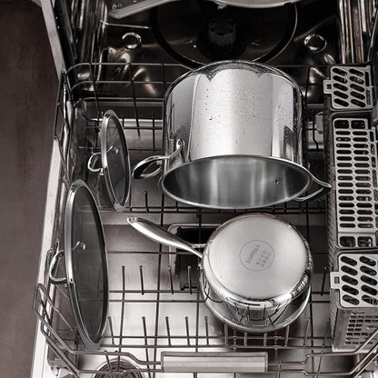 10 Pcs Stainless Steel Pots and Pan Sets for Various Cooking Needs | 5 Ply Clad, Compatible with All Cooktops, PTFE, PFAS and PFOA Free, Dishwasher Safe, Oven Safe up to 800F6