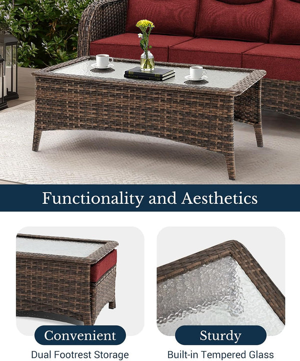 Luxury Outdoor Patio Furniture Set with 6-Inch Thick Cushions8