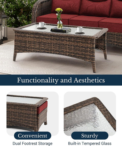 Luxury Outdoor Patio Furniture Set with 6-Inch Thick Cushions8