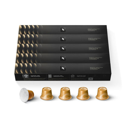 Nespresso Original, Caramello, Medium Roast, 50-Count Espresso Coffee Pods | Capsules Pack of 11