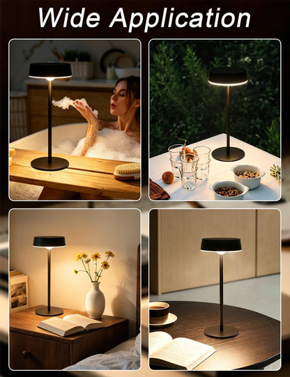 2 Pack Solar Outdoor Table Lamp, Rechargeable Waterproof Lamp7