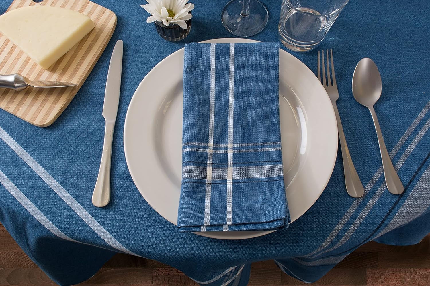 french-stripe-tabletop-collection-farmhouse-style-dining-table-linen-napkin-set-20x20-blue-chambray-6-piece
