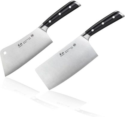S/S1 Series German Steel Forged Chinese Cleaver Set (Black)1