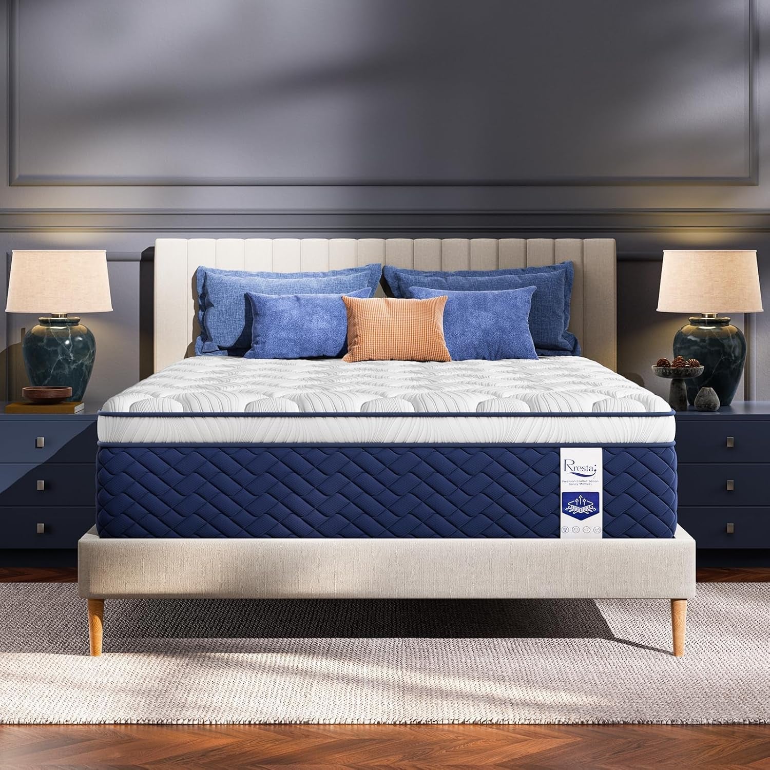 king-mattress-14-inch-extra-firm-hotel-collection-hybrid-mattress-with-7-zone-support-for-spinal-alignment-back-pain-relief-366-night-trial-certipur-us-forever-warranty