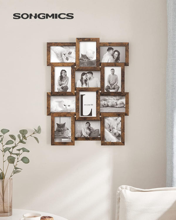 SONGMICS Collage Picture Frames, 4 X 6 for Wall Decor, Set of 122