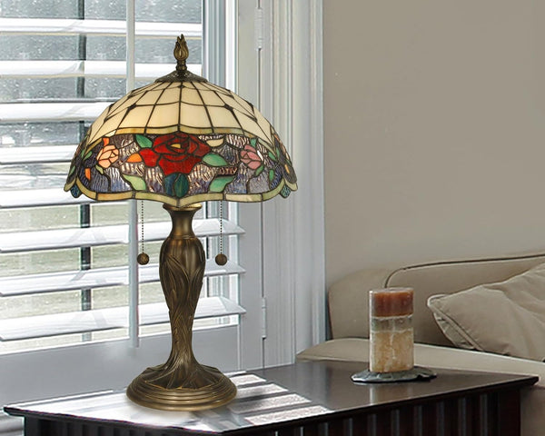 TT10211 Malta Tiffany Table Lamp, Antique Bronze2