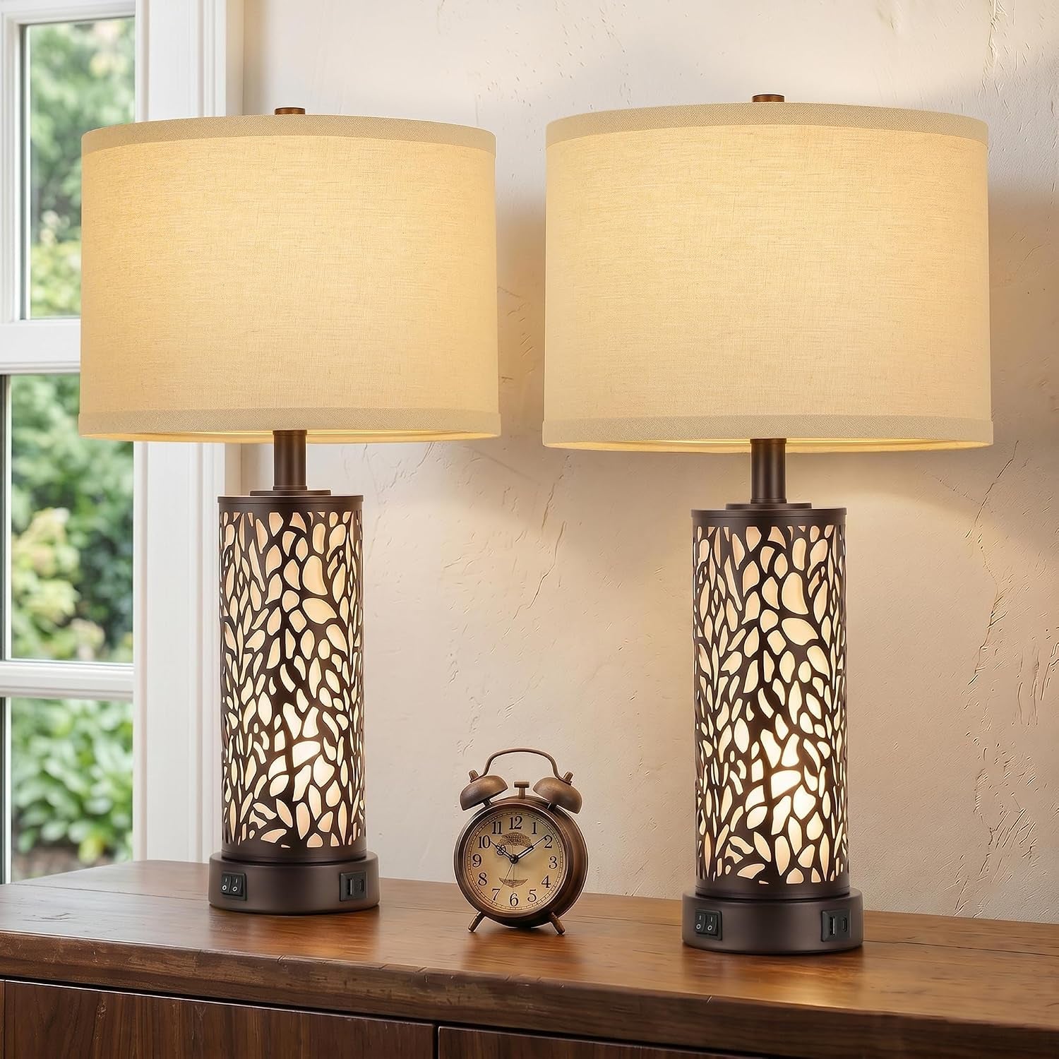 25-farmhouse-table-lamps-set-of-2-with-usb-a-c-ports-and-night-light
