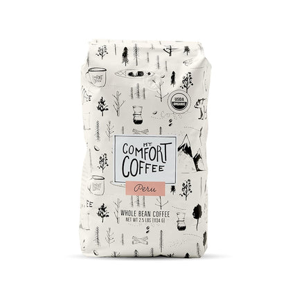 Organic Peru Medium Roast, 2.5 Pounds - Flavor Notes of Nutty, Chocolate, & Citrus - Sourced from Small, Peruvian Coffee Farms - Roasted Whole Beans1