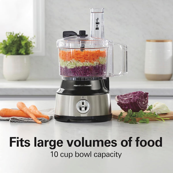 Food Processor & Vegetable Chopper for Slicing, Shredding, Mincing, and Puree, 10 Cups + Easy Clean Bowl Scraper, Stainless Steel (70730)6