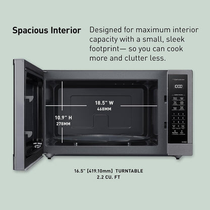 Panasonic NN-SN98JS Microwave Oven Stainless Steel Countertop/Built-In with Inverter Technology and Genius Sensor, 2.2 Cubic Foot, Stainless Steel4