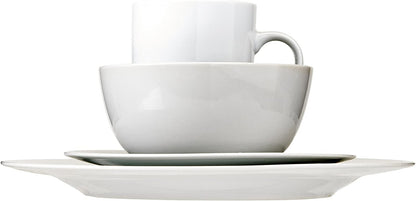 16-Piece Porcelain Dinnerware Set, Microwave and Dishwasher Safe, Service for 4, Plates, Bowls and Mugs, White6