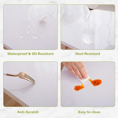 14 X 24 Inch Clear Table Cover Protector, Clear Desk Mat, Table Protector, 1.5Mm Plastic Table Cover, Vinyl Table Protector, Mats on Top of Desks4