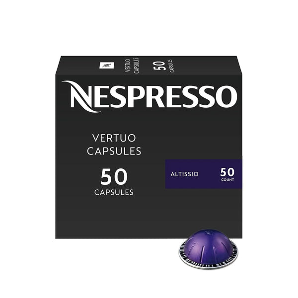 Nespresso Vertuo, Altissio, Medium Roast, 50-Count Espresso Coffee Pods | Capsules Pack of 11