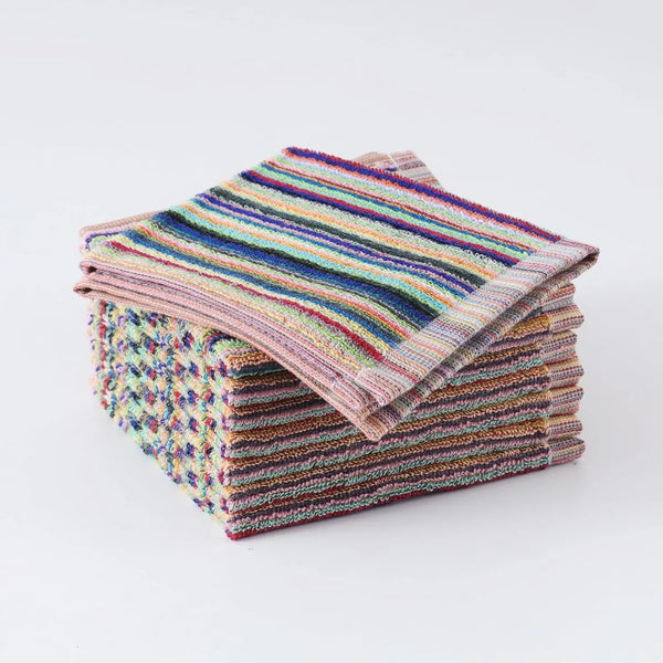 Kitchen Dishcloths for Washing Dishes, Ultra Absorbent Dish Rags, Cotton Cleaning Cloths Pack of 8, 12X12 Inches (Multi-1, 12X12 Inch) | High Absorbent, for Cleaning Drying Wiping, Quick Dry, 100% Cotton Dishcloths, Kitchen Washcloths 12X12 Inches8