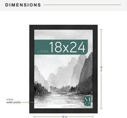 Museum Poster Frame, 18X24, Onyx Woodgrain5