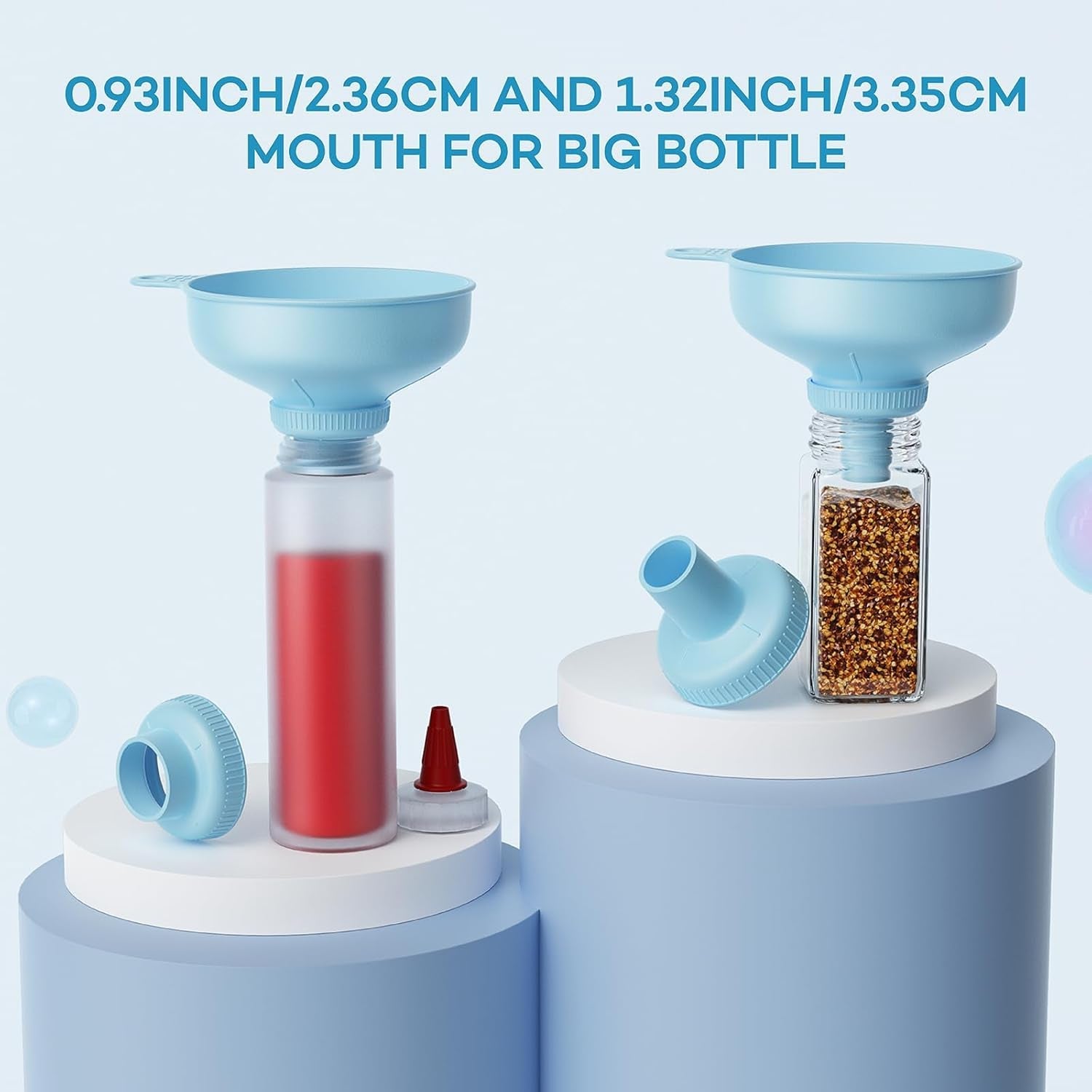 wide-mouth-versatile-funnel-for-kitchen-use-for-filling-bottles-food-grade-plastic-bpa-free-5-sizes-mouth-2-strainers-rotating-screw-design-easy-to-clean-dishwasher-safe