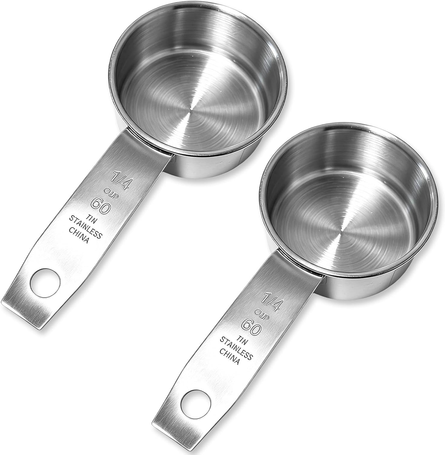 2-pcs-1-4-cup-stainless-steel-measuring-cups-60ml-2oz-metal-coffee-scoop-cat-dog-food-scoops-for-wet-dry-ingredients-cooking-baking-feeding-durable-dishwasher-safe