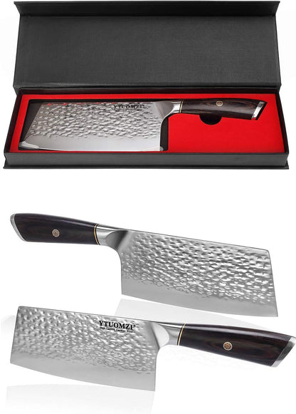 Non-Stick Cleaver Knife 7-Inch, Chinese Chef'S Knife for Kitchen, High Carbon German Stainless Steel Vegetable Chopping Knife, China Chopper | Caidao, Ergonomic Handle, Gift Boxed (7" Meat Cleaver)6