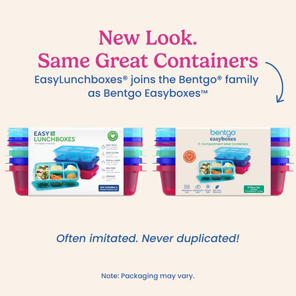 Bentgo Easyboxes Stackable 5-Compartment Lunch Boxes, 8-Piece Set5
