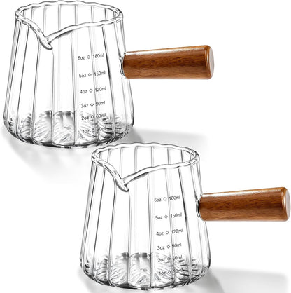 2Pcs 6Oz Espresso Cups, V-Spout Espresso Shot Cups, Espresso Accessories1