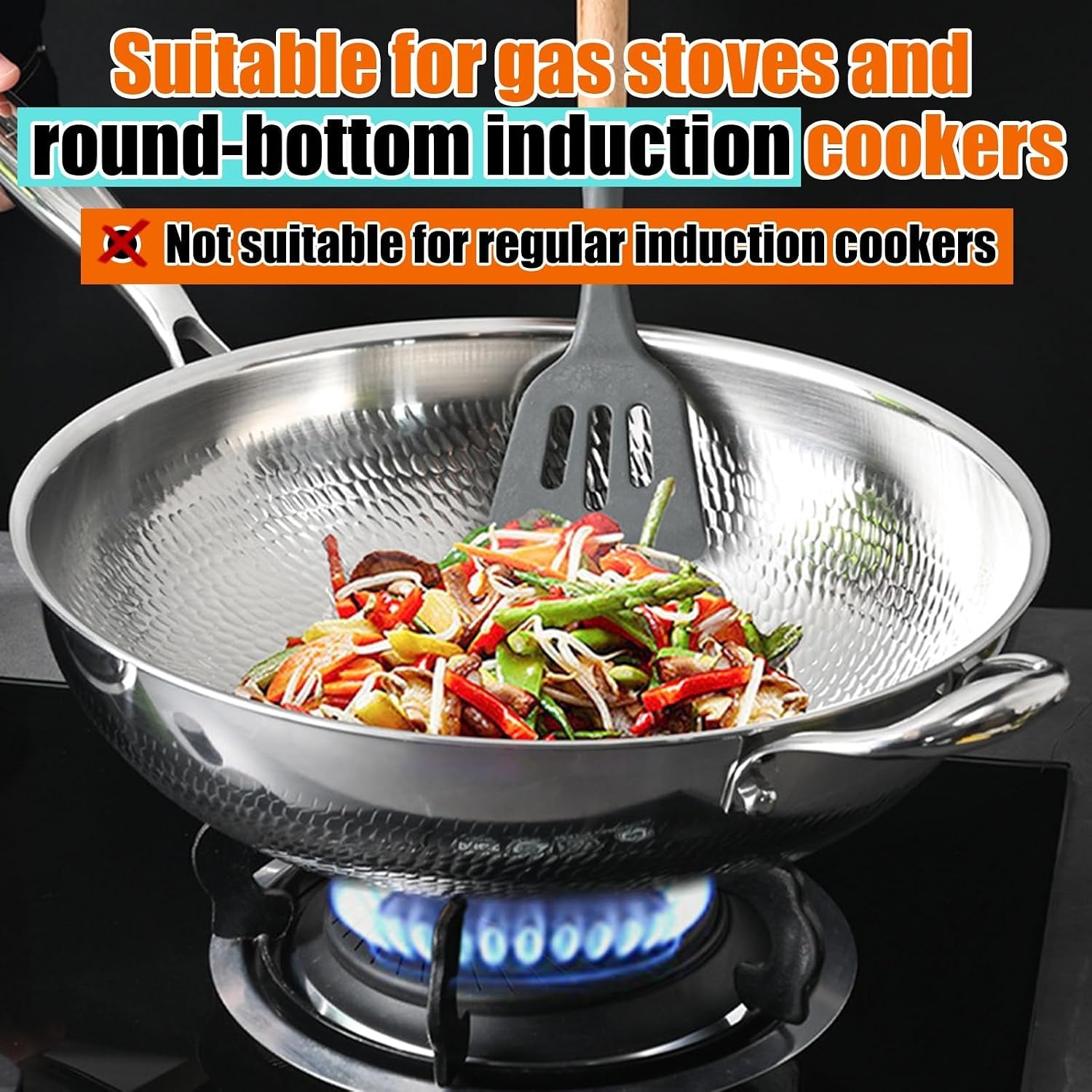 titanium-hammered-wok-2026-upgrade-double-side-hammered-frying-pans-nonstick-non-stick-wok-durable-scratch-resistant-non-stick-titanium-pans-for-cooking-with-lid-14in