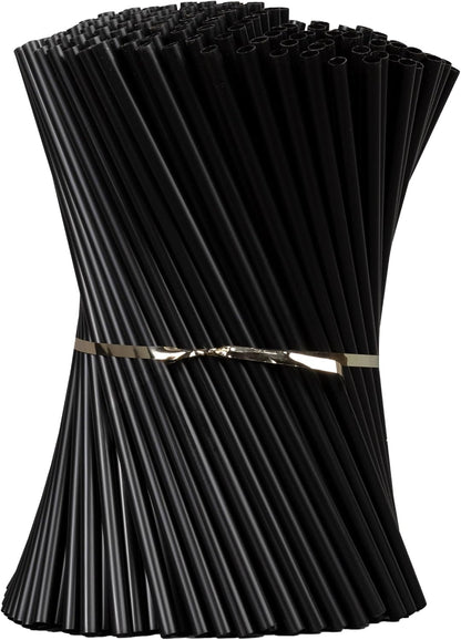 Disposable Plastic Drinking Straws, Straight 7.75-Inch, Black, 500 Count | Drinking Straws, 7.75-Inch Straight Plastic, Standard 16 Oz Cup Size, Black, 500 Count, Home or Foodservice Use4