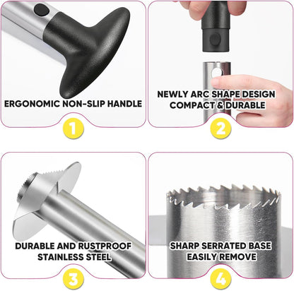 Pineapple Corer, [Upgraded, Reinforced, Thicker Blade] Newness Premium Pineapple Corer Remover, Stainless Steel Pineapple Core Remover Tool for Home & Kitchen with Sharp Blade for Diced Fruit Rings6