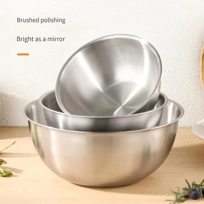 Stainless Steel Mixing Bowls-3 Packs Thicker Stainless Steel Mixing Bowls Set- Nesting Bowls for Space Saving Storage, Great for Cooking, Baking, Prepping5